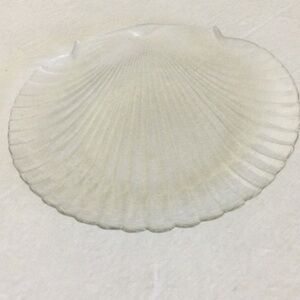 Elegant Clear Glass Shell Plate